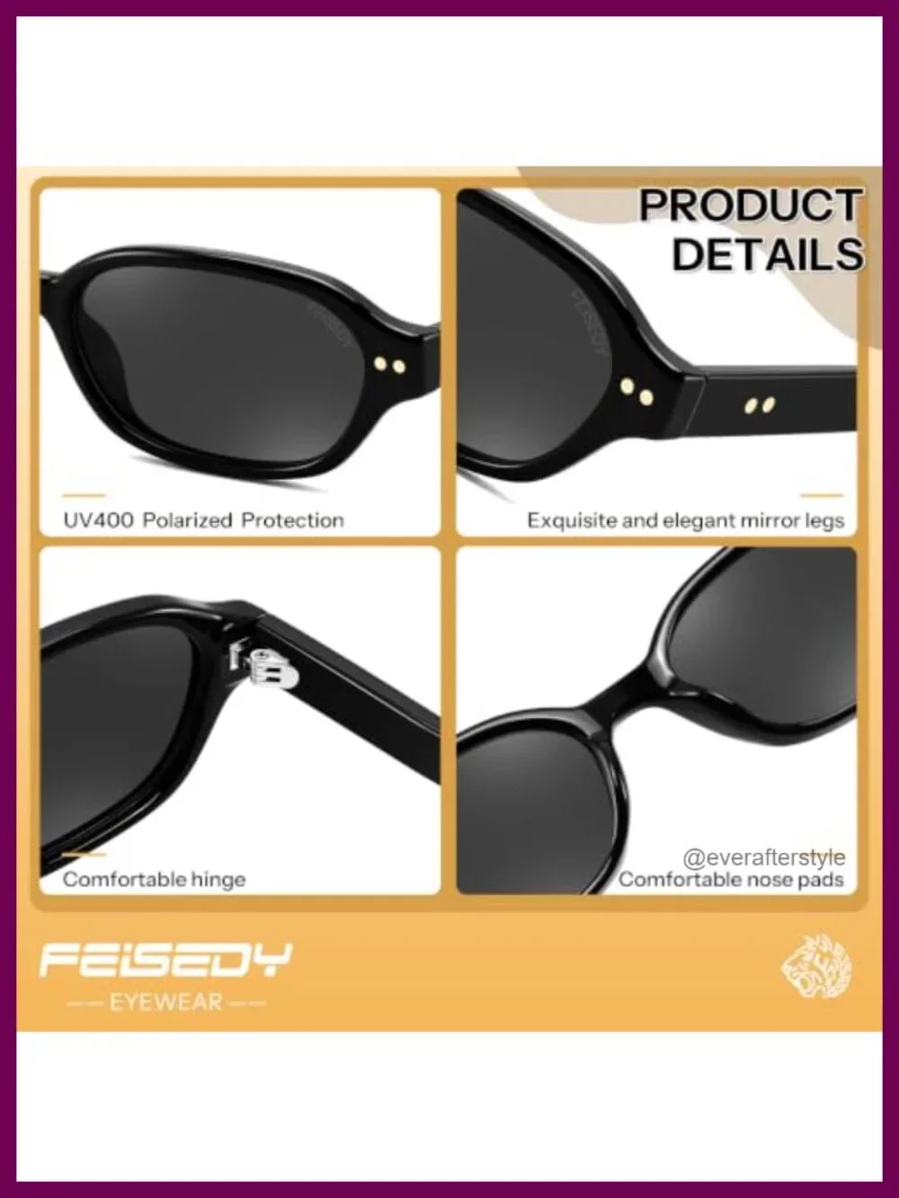 Retro Polarized Rectangle Sunglasses Y2K 90s UV400 Protection Lightweight